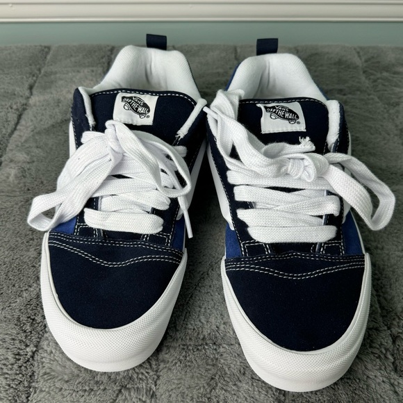 VANS Knu Skool NEW Navy White Suede Men’s 9 Women’s 10.5 Puffy 497974 Kn… - Picture 5 of 9